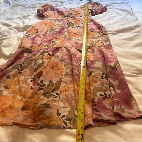 NWT Showpo Jasalina Puff Sleeve Midi Dress in Elegant Rose 6 Milkmaid Romantic - Picture 15 of 16